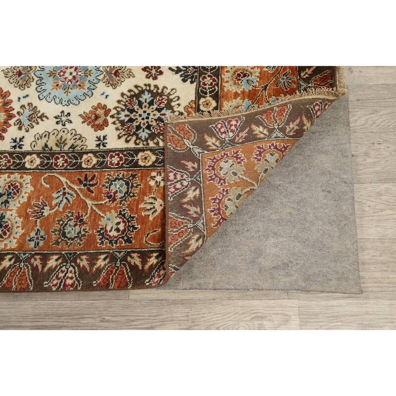 Vegetable Dye Garden Design Heriz Serapi Oriental Area Rug Handmade - 7'11" x 9'8"