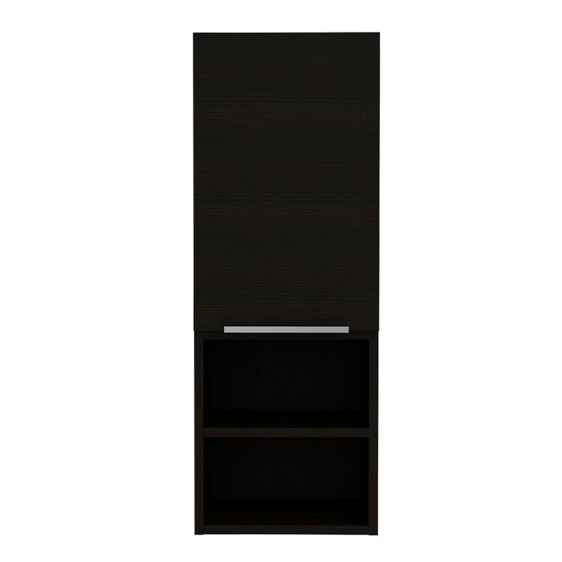 Modern Medicine Cabinet with Two Semi-Open Shelves, Light Oak Finish - Organized Storage for Cosmetics and Toiletries