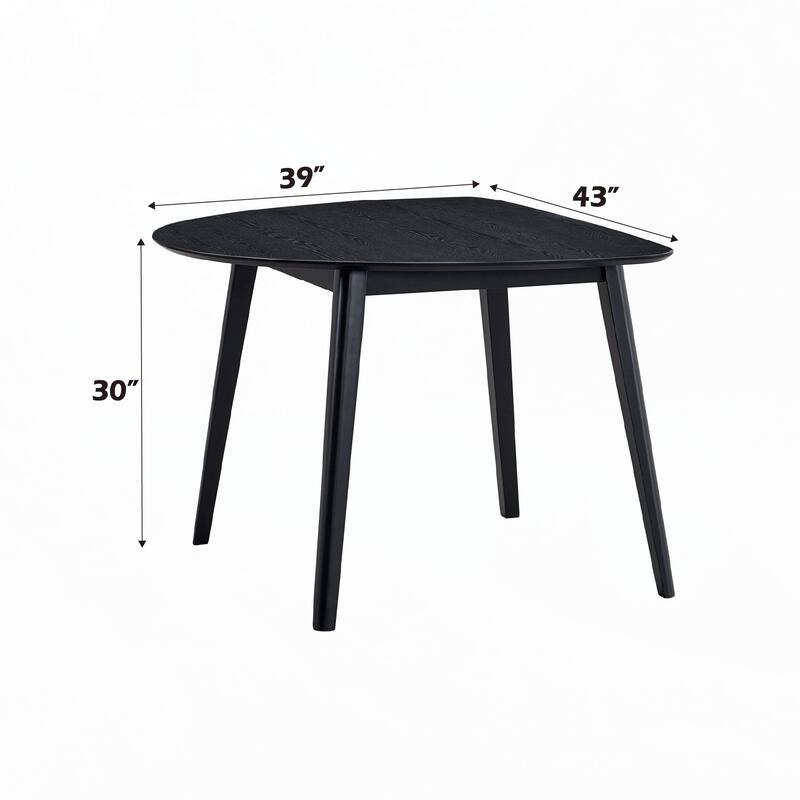 Real Black Finish Dining Table