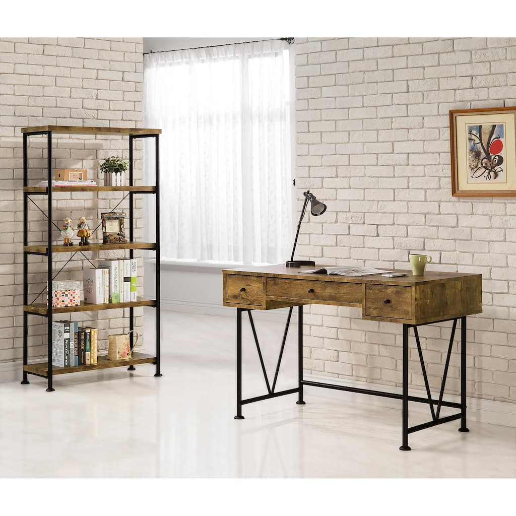 Avon Rustic Nutmeg 2-piece Computer Desk and Bookcase