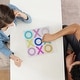 preview thumbnail 23 of 25, American Art Decor Tic Tac Toe Game Board Set Coffee Table Decor
