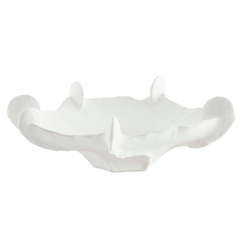 Uttermost 18248 Coral Mirage 20" Wide Earthenware Decorative Bowl - Matte White