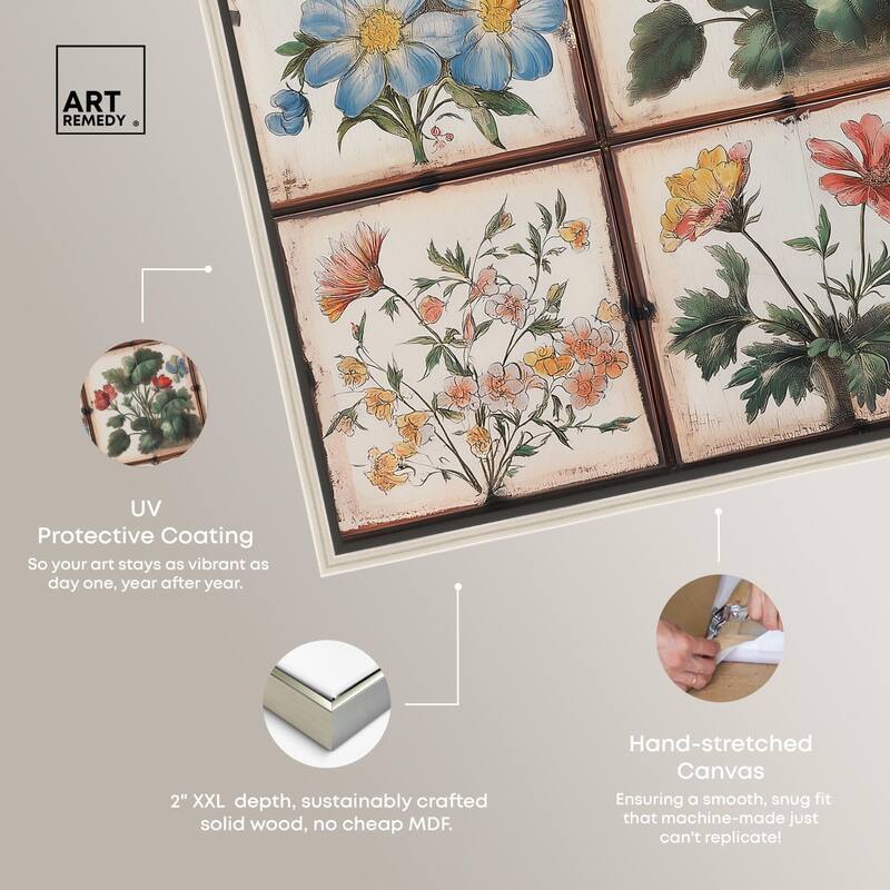 Floral Mosaic Medley Canvas by Art Remedy