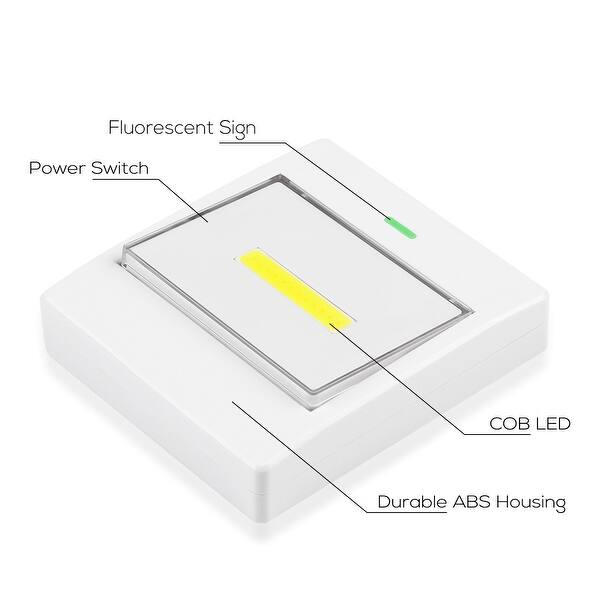 Shop Battery Operated 1 Cob Led Panel Cordless Night Light Overstock 28717472