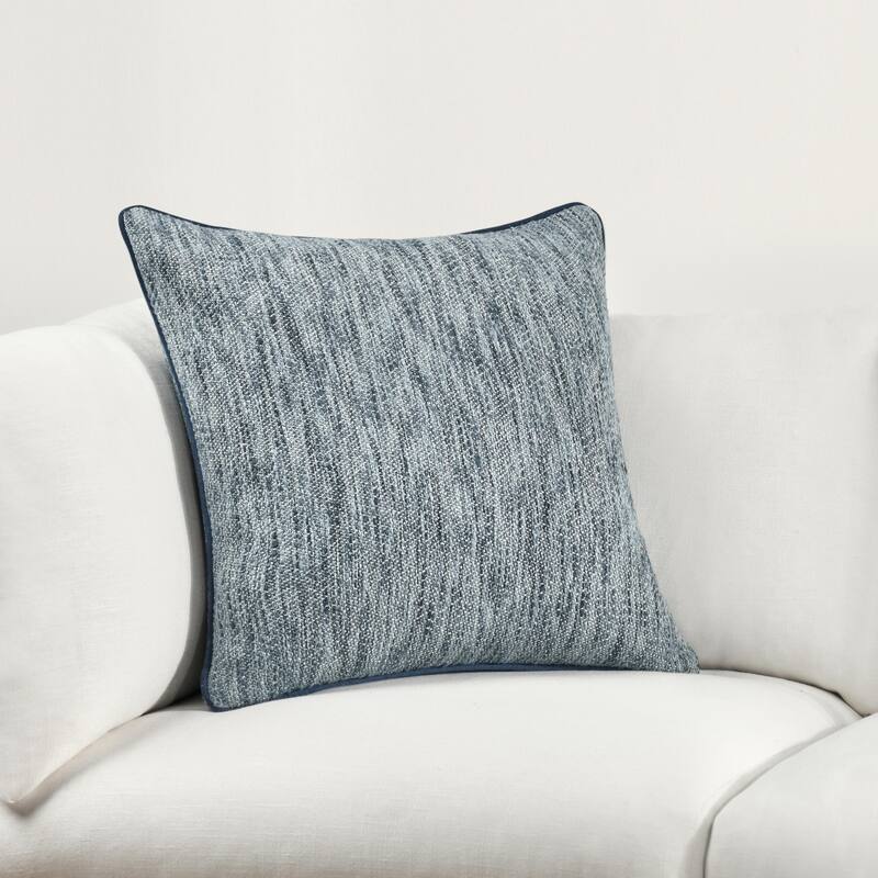 Villa by Classic Home Sharma Cotton Blend Throw Pillow - 22x22 - Denim Blue