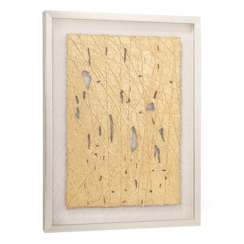 Lustrous Beauty, Modern Framed Shadow Box - Gold