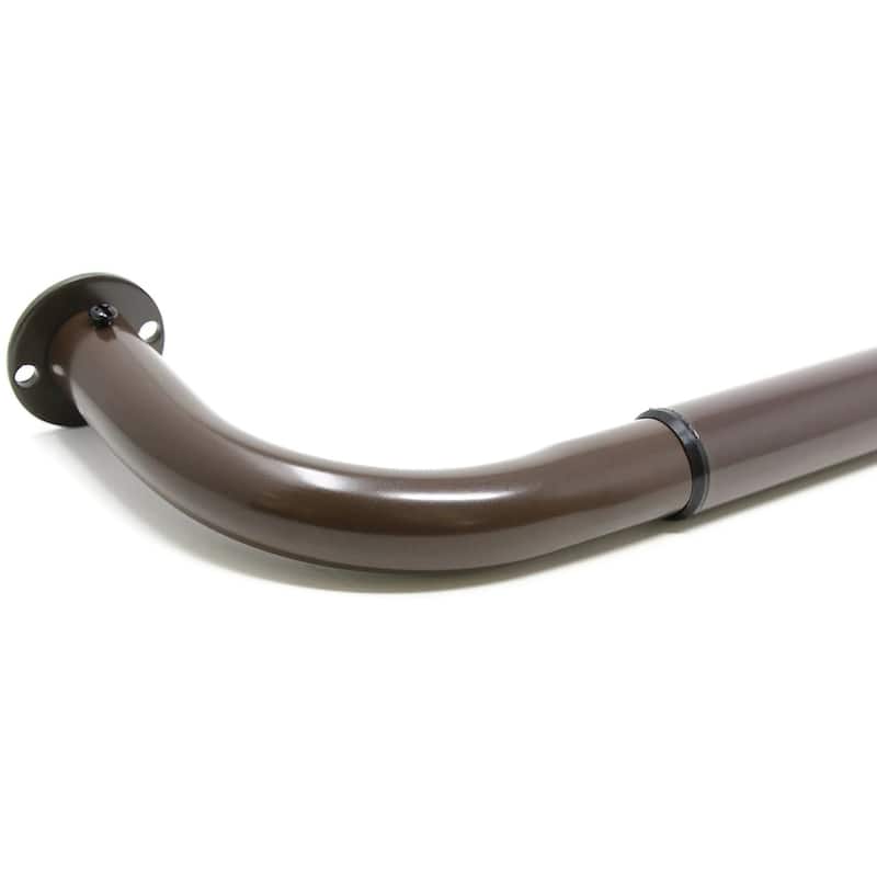 Energy-saving Wraparound Adjustable French Blackout Curtain Rod Set - 96"-144" - Oil-Rubbed Bronze