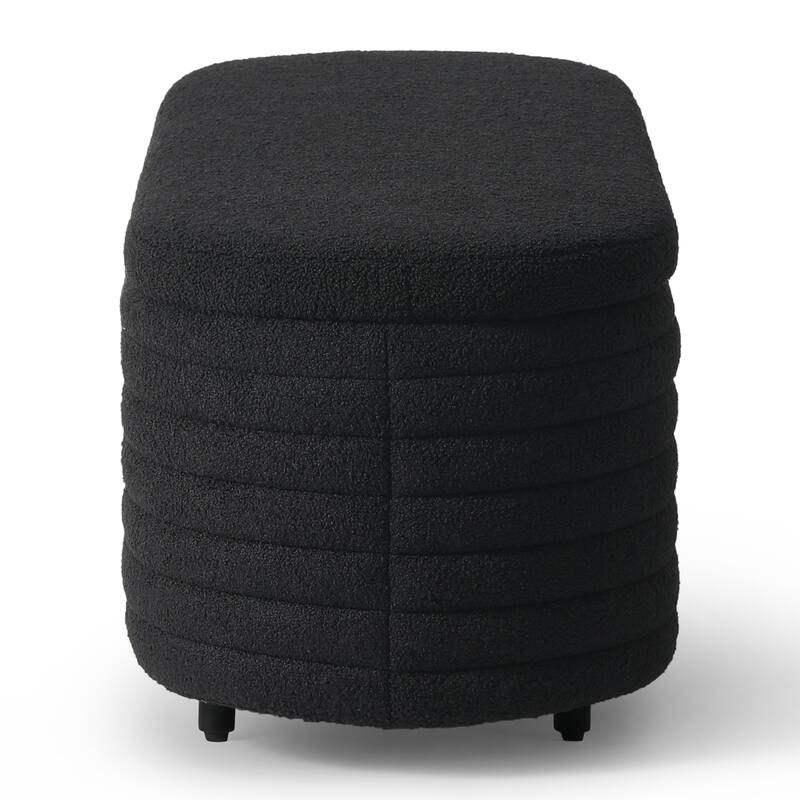 Bayville Sherpa Polyester Flip Top Storage Ottoman - 54"