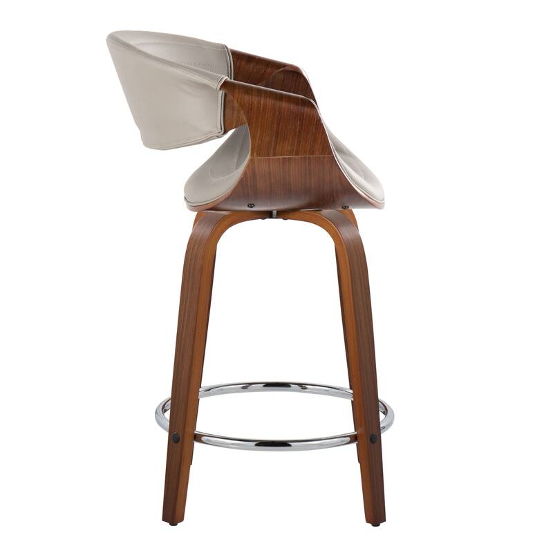 Carson Carrington Kanteborg 24" Fixed-Height Counter Stool with Round Footrest (Set of 2)