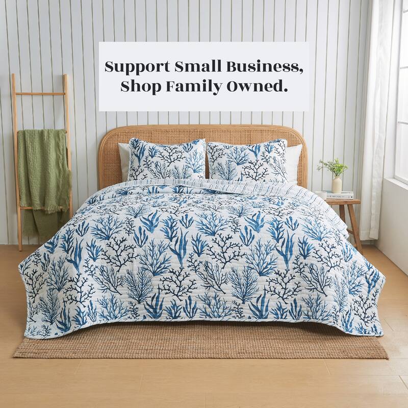 Linery & Co. Nautical Printed Reversible Quilt Set