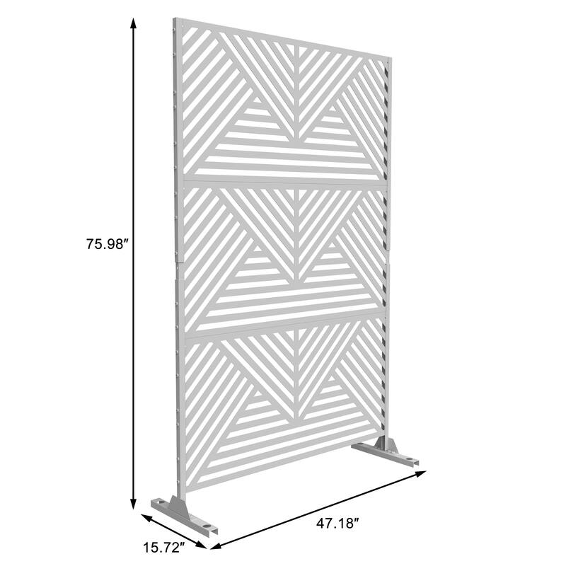 Outdoor Free Standing Metal Privacy Screen