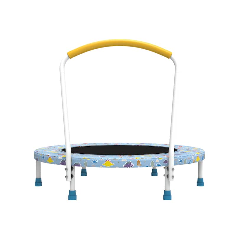36-inch Mini Trampoline for Kids Ages 1-6, Indoor Outdoor Trampoline with Handle, Fun and Safe for Children's Health & Fitness