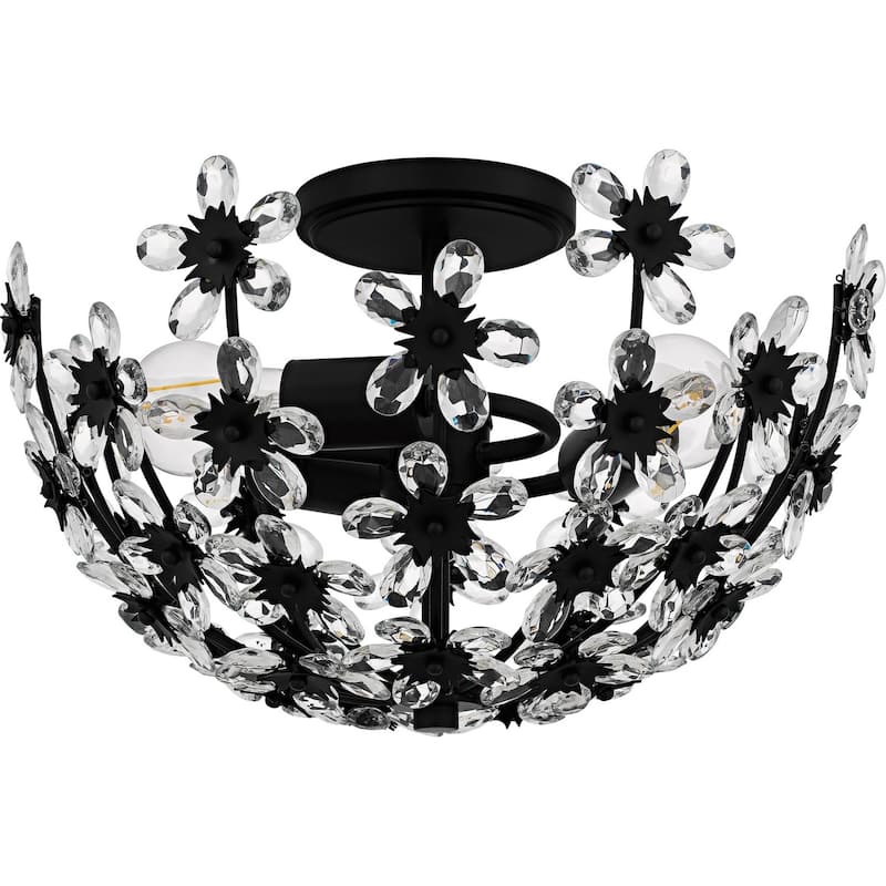Rosemary Semi-Flush Mount - Black