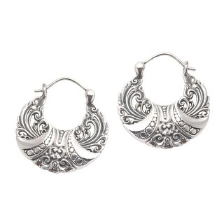 NOVICA Elephant Magic, Sterling silver hoop earrings - Overstock 