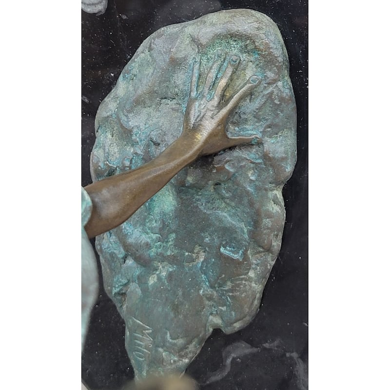 Soccer Trick Shot Bronze Sculpture Statue Figure Trophy Original Art On Marble Base