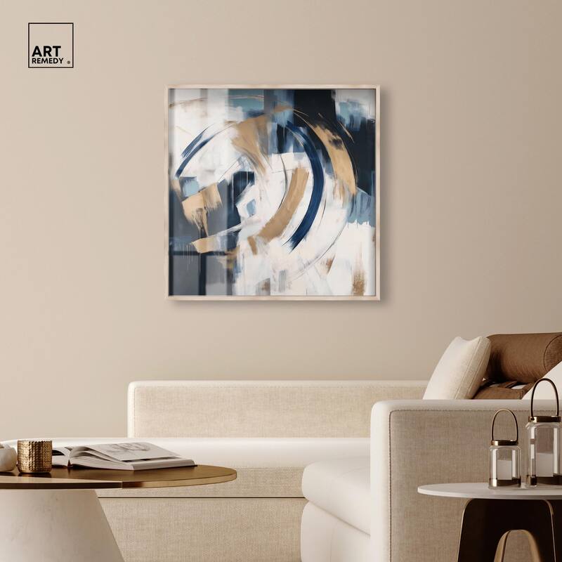 Golden Vortex I Shadowbox by Art Remedy
