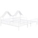 preview thumbnail 14 of 28, House Design Double Twin Size Metal Platform Bed with Built-in Nightstand