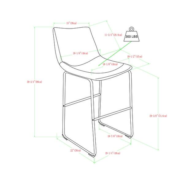 Middlebrook Prusiner 29inch Faux Leather Bar Stool, Set of 2 Bed