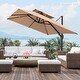 preview thumbnail 1 of 38, Outdoor 10 x 10 ft Square Double Top Patio Cantilever Offset Umbrella