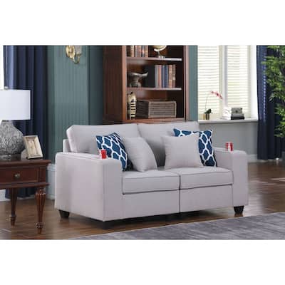Linen Upholstered Loveseat