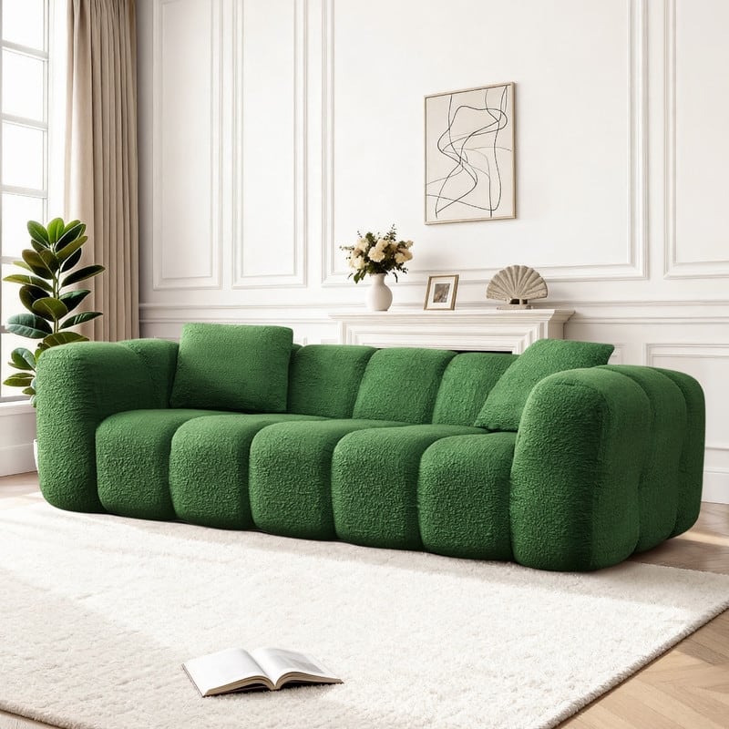 Spruce & Spring Compressed 3 Seat Boneless Sofa for Living Room