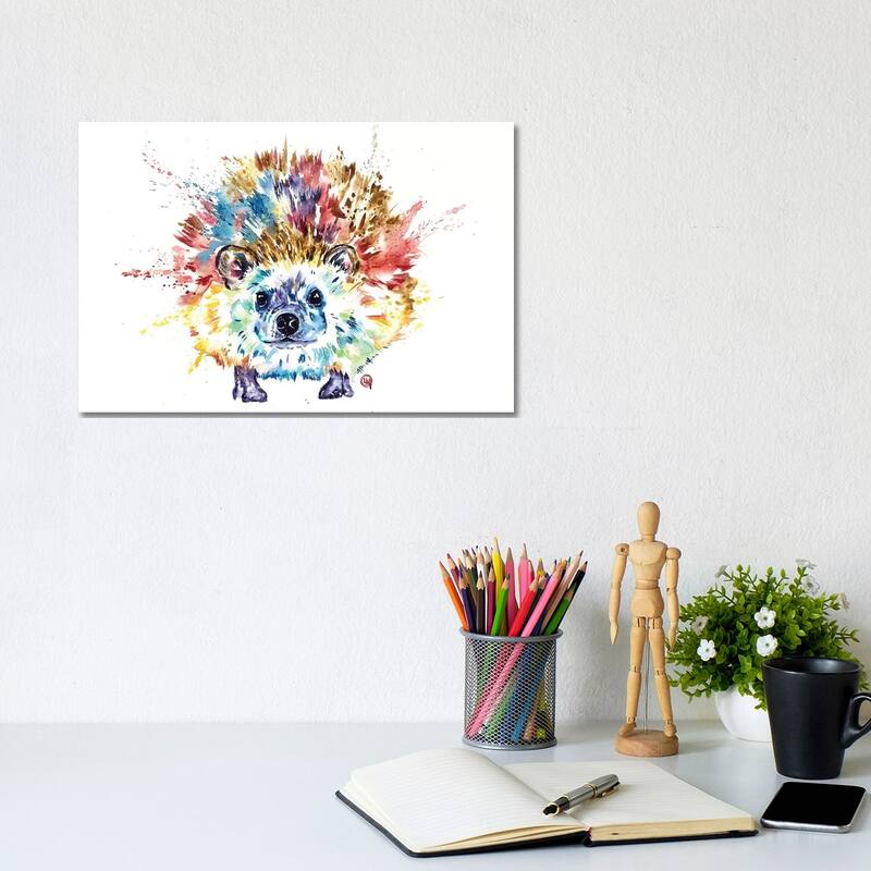 iCanvas "Hedgehog" by Lisa Whitehouse Canvas Print - 8x12x0.75
