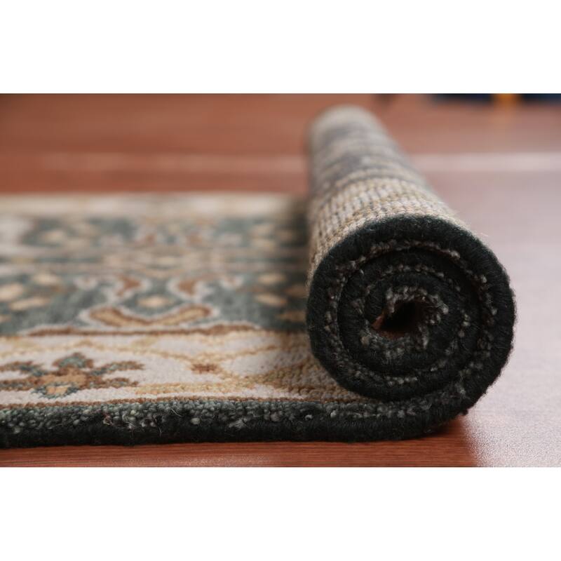 All-Over Oushak Oriental Runner Rug Handmade Wool Carpet - 2'9" x 8'4"