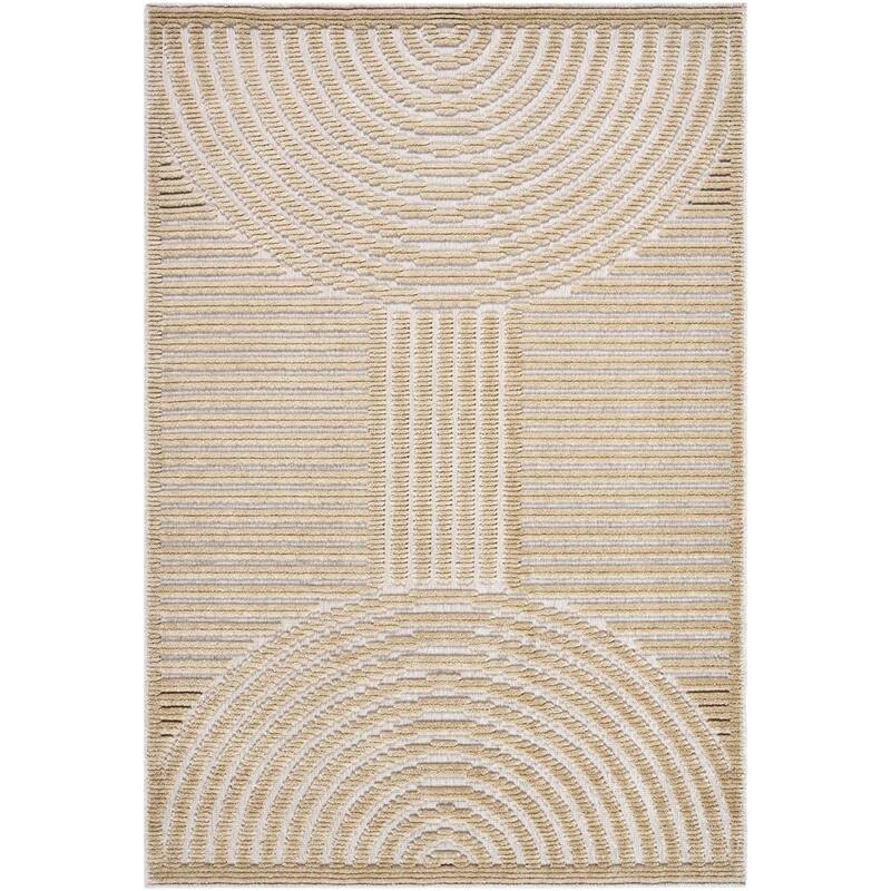 Livabliss Remi Mod Stripe Machine Washable Area Rug