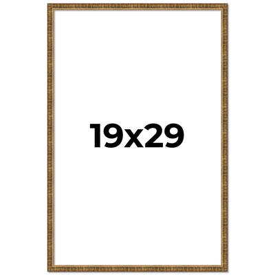 19x29 Frame Gold Kingsley Distressed Solid Wood Picture Frame Width