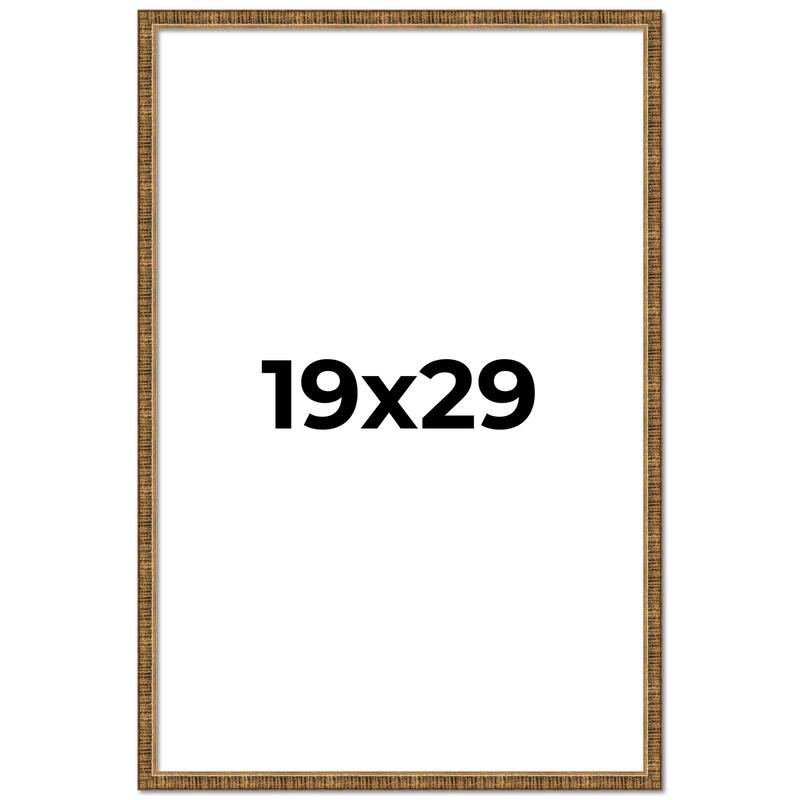 19x29 Frame Gold Solid Wood Picture Frame - Complete Modern Photo