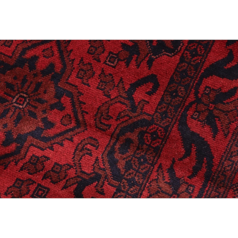 Tribal Biljik Khal Mohammadi Antonio Red/Black Runner - 2'9'' x 9'2''