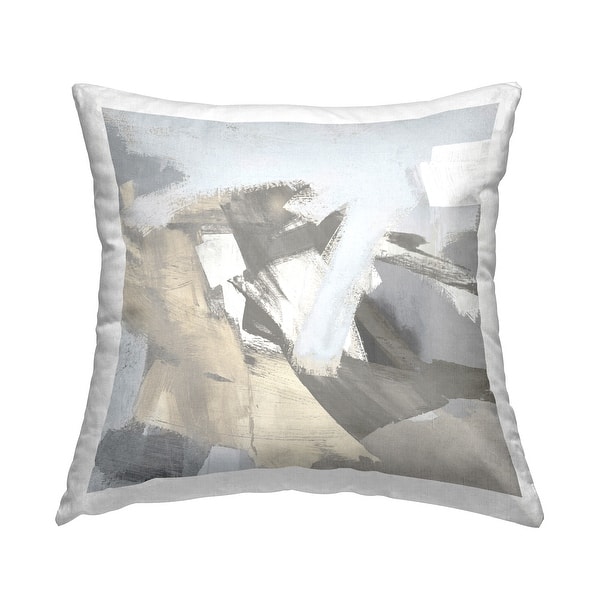 Stupell Grey Chaotic Abstract Printed Throw Pillow by Rachel