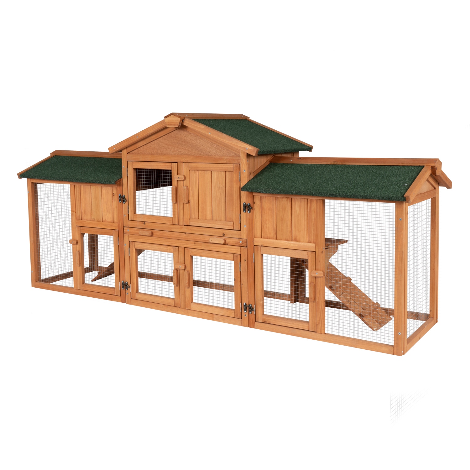 Extra Large Rabbit Hutch with 2 Runs Outdoor Bunny Cage Chicken Coop Guinea Pig House Animal Habitats with Removable Tray Bed Bath Beyond 37831793