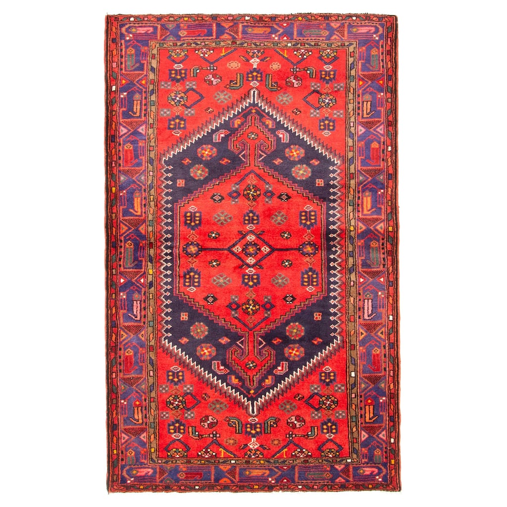 ECARPETGALLERY Hand-knotted Andelz Red Wool Rug - 4'7 x 7'3