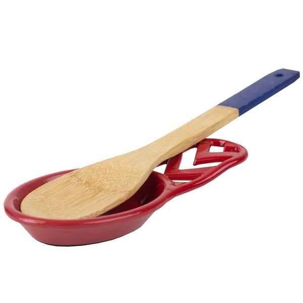 Shop Home Basics Cast Iron Chevron Design Spoon Rest Red 7 5x3 5x1 3 Inches Free Shipping On Orders Over 45 Overstock 28458532