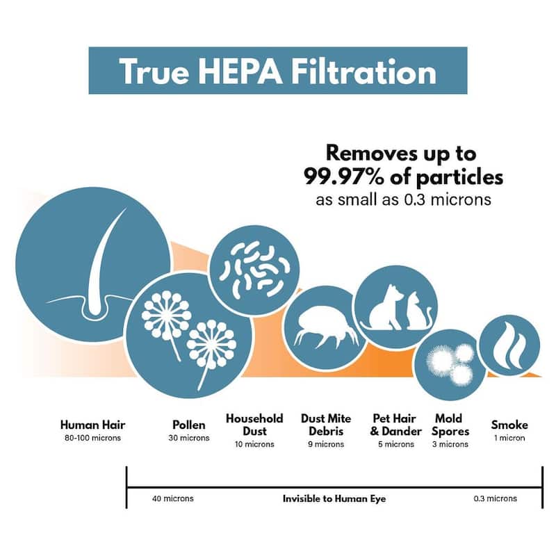 True HEPA Replacement Compatible with Honeywell U Filter, 2 Pack - White
