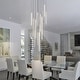 preview thumbnail 36 of 61, 8/12/18-Light Dimmable Integrated LED Chandelier Linear Kitchen Island Light