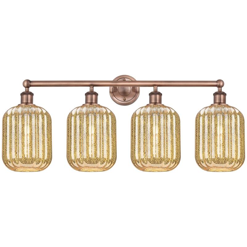 Innovations Lighting Endless Possibilities Edison - Preston - 4 Light 34" Jar Shade Bath Vanity Light - Mercury/Antique Copper