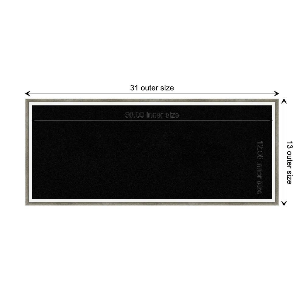 Lucie Wood Framed Black Corkboard Bulletin Board
