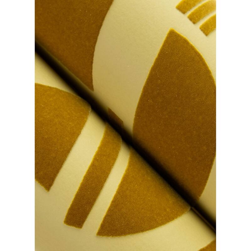 A-Street Prints Carter Gold Geometric Flock Wallpaper