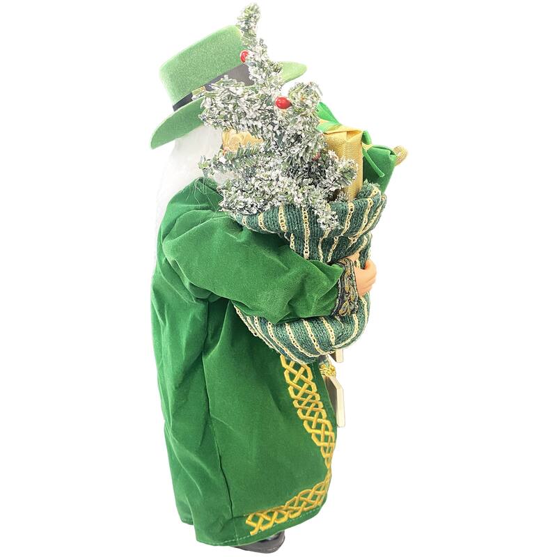 15" Pot O' Gold Irish Santa