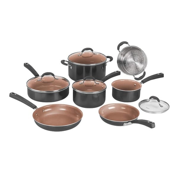 slide 1 of 3, Cuisinart 54CCP-11BK 11pc Ceramica XT Non-Stick Cookware Set
