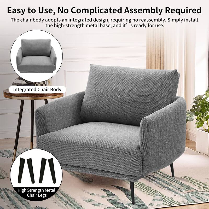 Karaka 37.5"W Oversized Armchair Leisure Sofa Accent Chair (Set of 2)