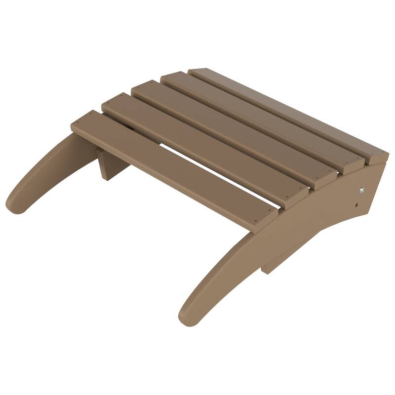 POLYTRENDS Laguna Eco-Friendly All-Weather Outdoor Patio Foldable Adirondack Chair Ottoman