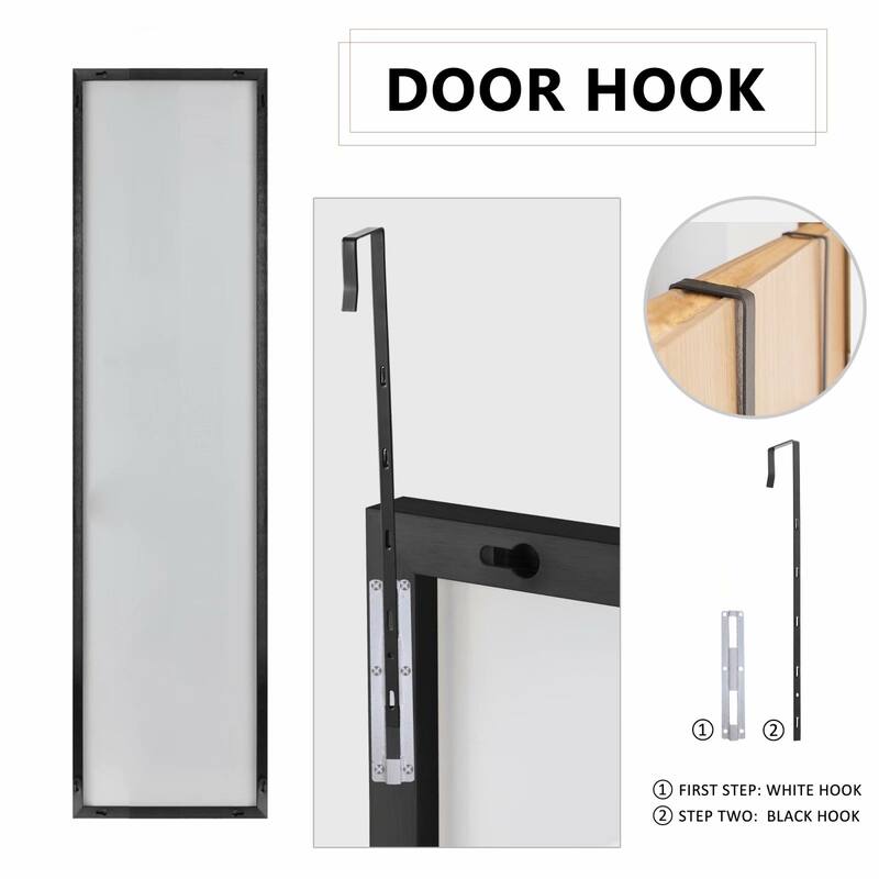 Modern Aluminum Alloy Thin Framed Full Length Floor Mirror