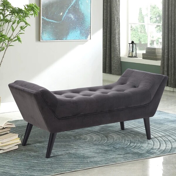 Tufted bench shop with arms