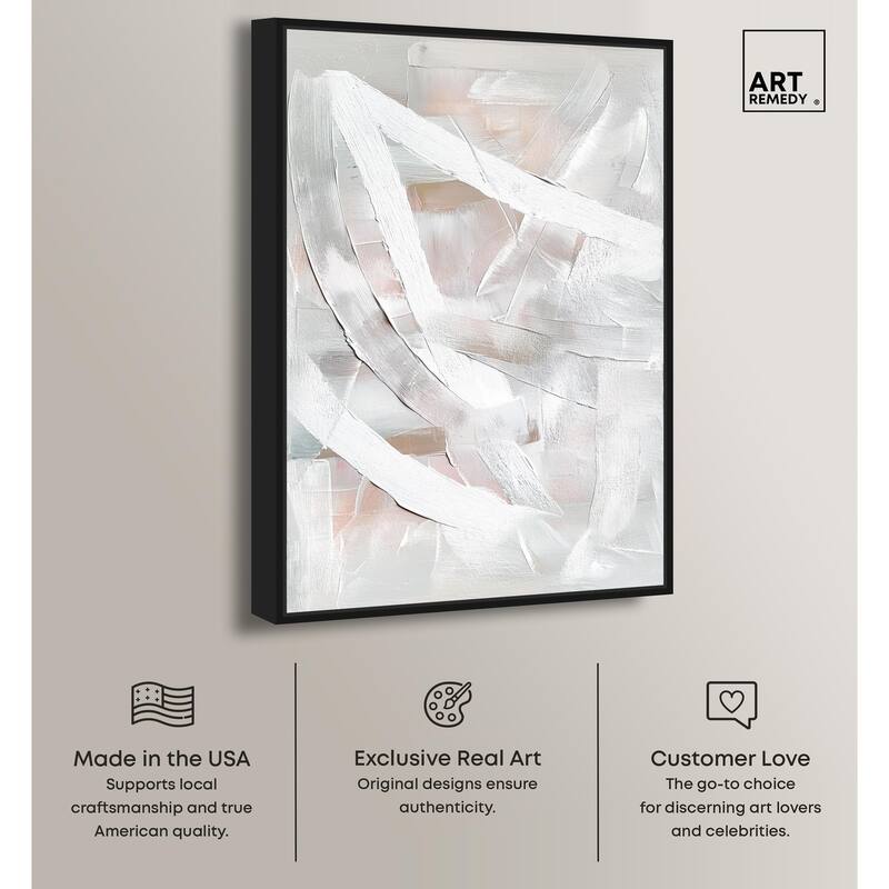 Thick White Texture I Canvas by Art Remedy