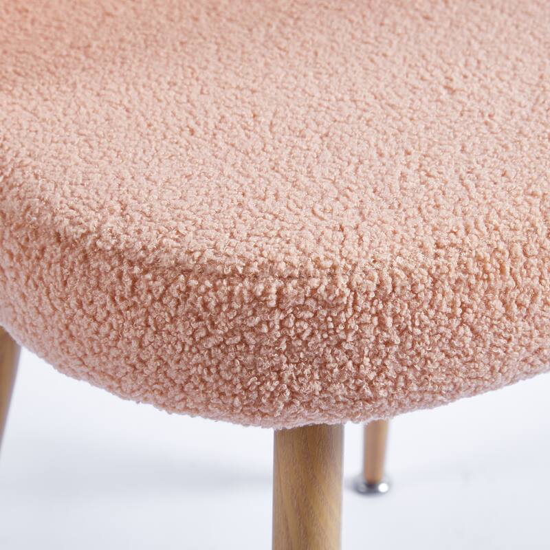 GDFStudio - Leclaie Modern Upholstered Dining Chair with Ergonomic Seat Cushion Backrest & Iron Legs, Set of 2 - 21.26"W