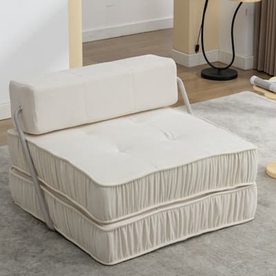 Folding Sofa Bed, Convertible Chair Futon with Removable Back Cushion - Perfect for Small Spaces & Guest Rooms