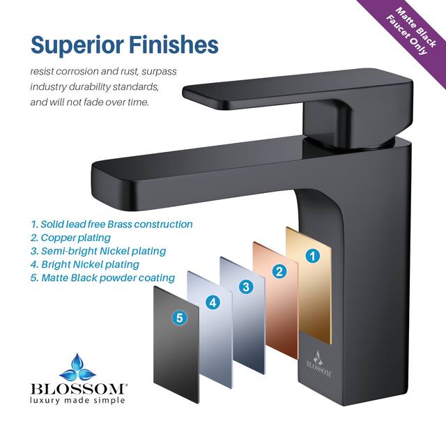 Solid Brass Lead-free Single-handle High Arc Bathroom Faucet